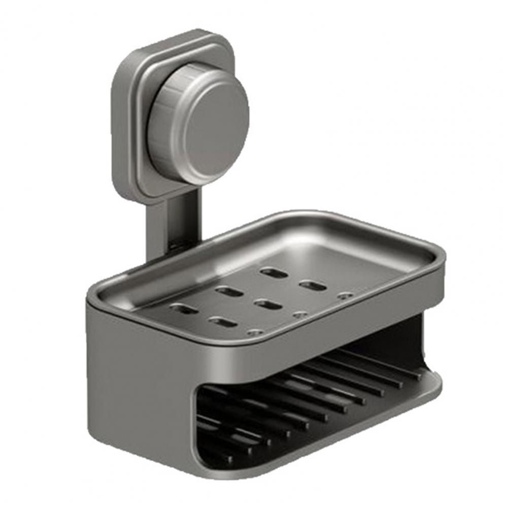 Мыльница Двухъярусная на Присоске с Дренажными Отверстиями для Ванной Настенная Самоочищающаяся Аксессуары для Ванной