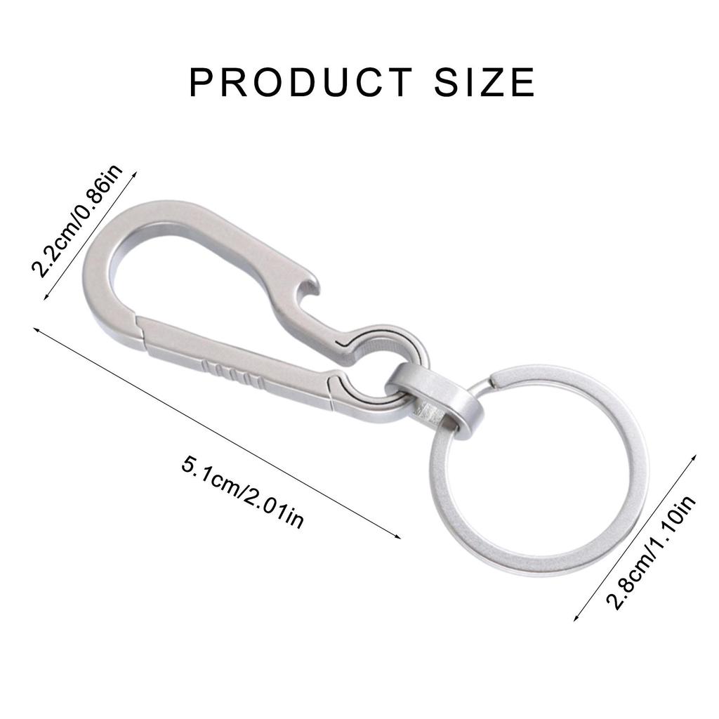 Брелоки с быстросъемными карабинами, Сверхпрочные клипсы для ремня, Держатель для ключей с открывалкой для бутылок, Брелоки из титанового сплава, Карабин