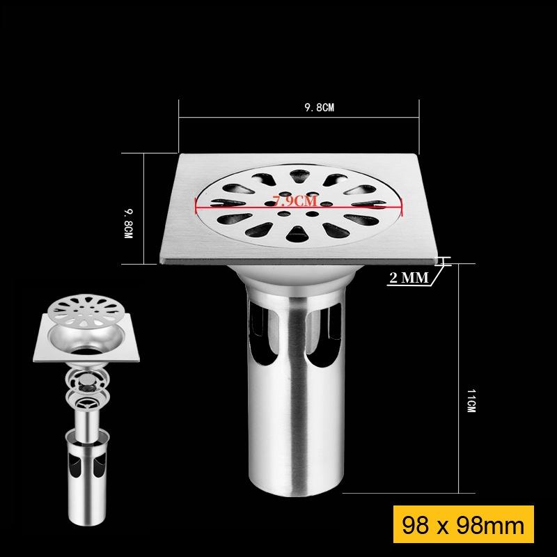 Stainless Steel Floor Drains Anti-odor Drainer Shower Strainer Cover Washing Machine Ground Leakage Kitchen Bathroom Hardware