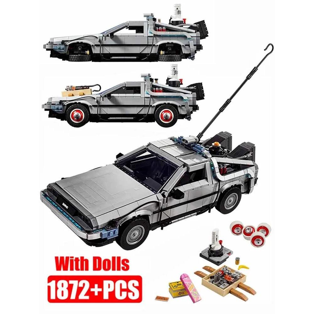 Назад в будущее Машина времени DeLorean DMC-12 Строительные блоки Строительные машины Кирпичи Игрушки для детей Подарки