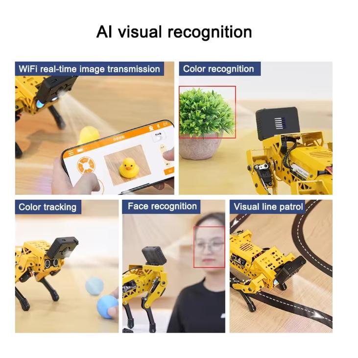 ESP32 Четвероногий Робот Собака MechDog Интеллектуальный ИИ Бионический Робот Scratch Python Графическое Программирование Arduino Робот DIY Набор
