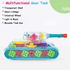 Light Up Transparent Gear Tank Toy for Kids Armored Car Toy with Visible Moving Gears Educational Crawling Toys for Toddlers