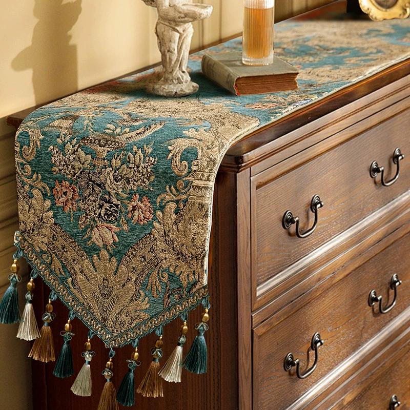 Новый винтажный роскошный настольный флаг, хит продаж, скатерть для гостиной в сельском стиле, европейский высококачественный пылезащитный журнальный столик, полотенце, чехол для ТВ-шкафа