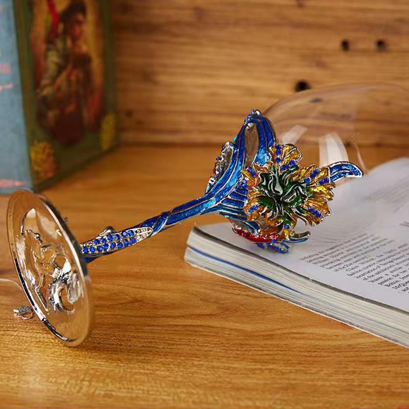 Креативный эмалированный хрустальный бокал для питья, стеклянные стаканы для вина, набор бокалов для вина, бокал для шампанского, винтажный роскошный виски-бар