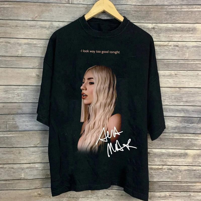 Ava Max Signature Cotton Black All Size Unisex T-Shirt Graphic Tee