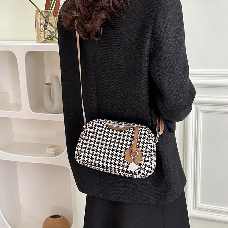 Женская сумка, сумка с узором «гусиные лапки», женский рюкзак, сумка через плечо, парусиновая сумка большой вместимости