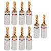 4mm Banana Plugs Gold Plated Brass Welding Free Banana Connector for 12 To 18 AWG Speaker Wire