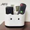Desktop Storage Caddy 3D Printed Remote Control Holder, Animal Design Box Rabbit Organizer for Desk, 4-Compartments TV