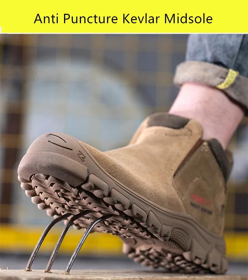 Insulated Plastic Toe Cap Safety Shoes Welding Work Shoes Anti-slip Rubber Outsole Safety Sneakers for Work Anti-puncture Boots