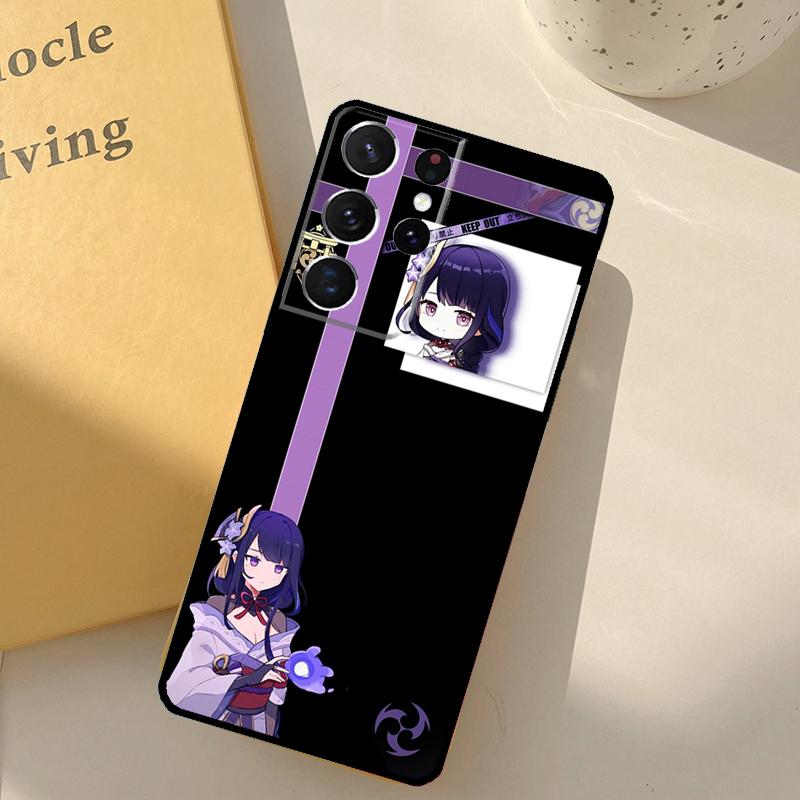 Genshin Impact Raiden Shogun Phone Case For Samsung Galaxy S25 Ultra S20 S21 S22 S23 S24 Plus S9 S10 S25 FE Cover Shell