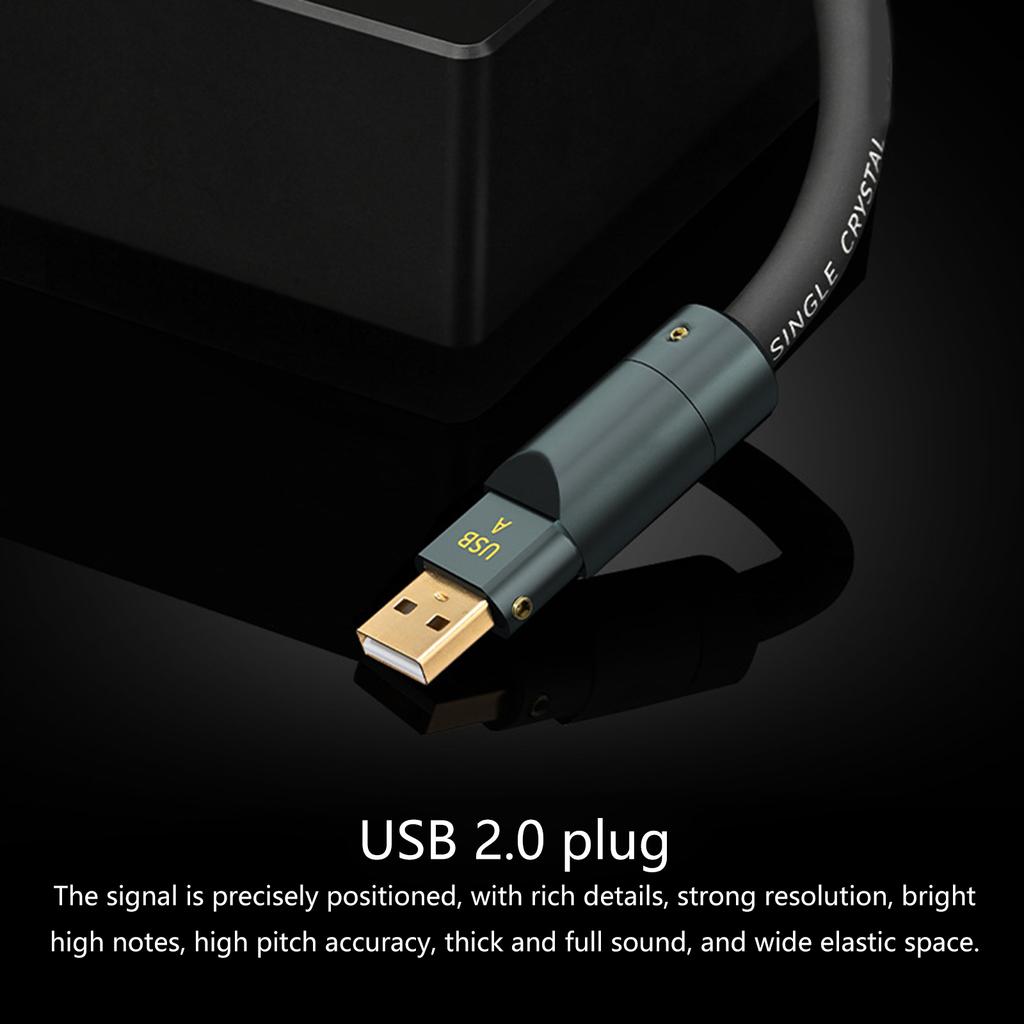 50-200 см Длина 6N USB A на USB B Кабель Шнур Линия Подавление Шума Качество Насыщенный и Чистый Звук Характеристики