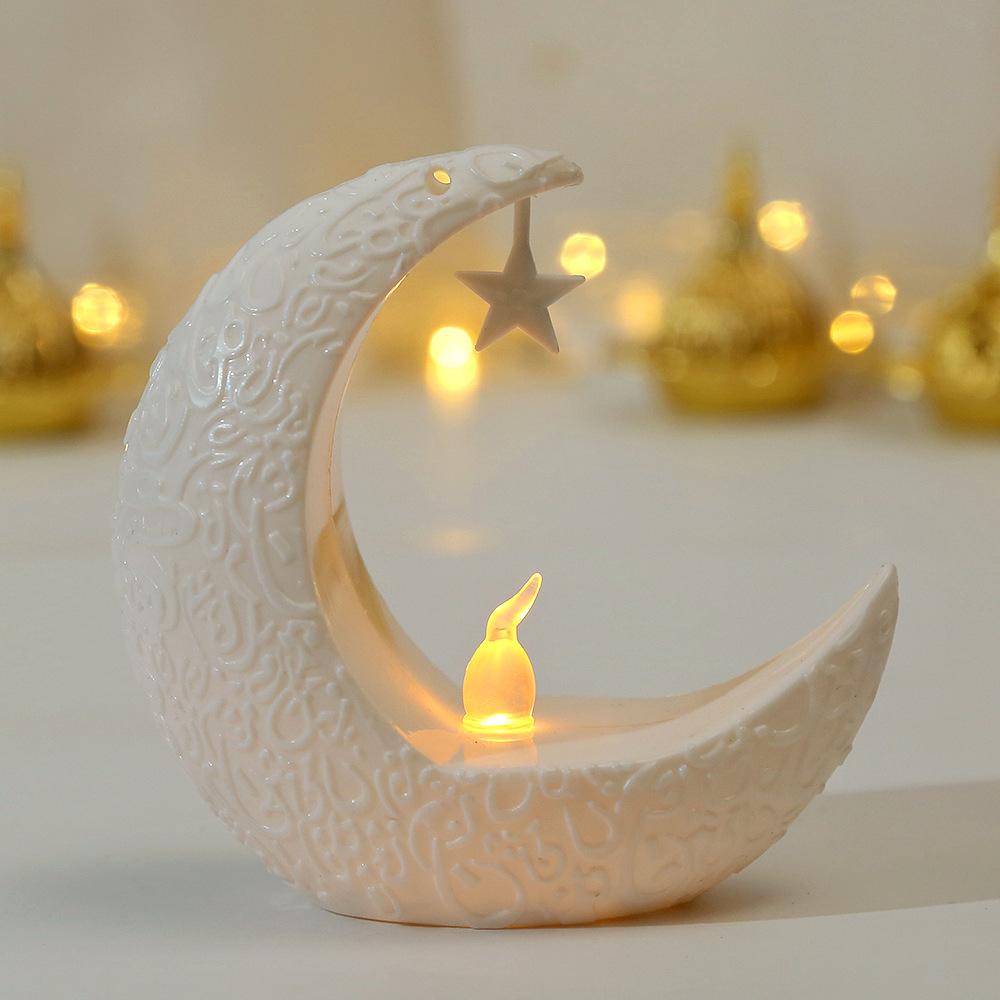 2024 Ramadan Decoration Star Moon LED Candlestick Lamp for Ramadan Kareem Islamic Muslim Home Decor Lamp Eid Mubarak Party Gifts