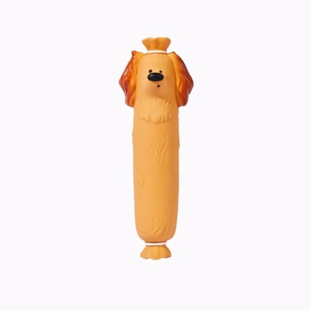 Latex Dog Chew Toy Squeaky Sound Bite-resistant Dog Grinding Teeth Stick Imitation Sausage Sound-Producing Toy Playing Time