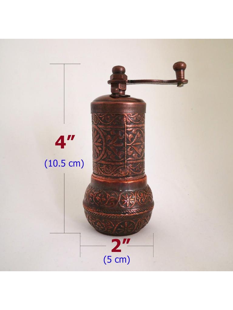 Кофейная мельница, Медная кофемолка, Медная кофемолка в традиционном стиле, Настоящий кофе