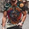 Men's T Shirt Tee Shirt Tee Graphic Tribal Crew Neck A B C D E 3D Print Plus Size Casual Daily Short Sleeve Clothing