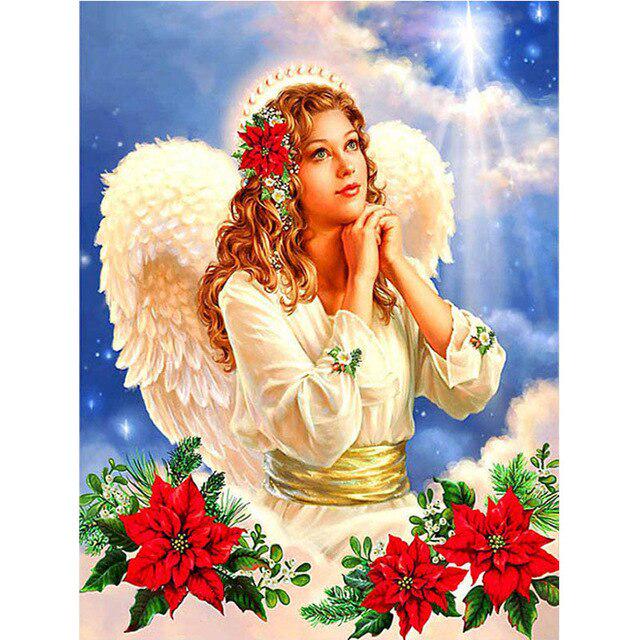 Мультфильм DIY 5D алмазная живопись вышивка крестиком полный круглый дрель Ангел Алмазная вышивка Стразы мозаика ручной работы домашний декор
