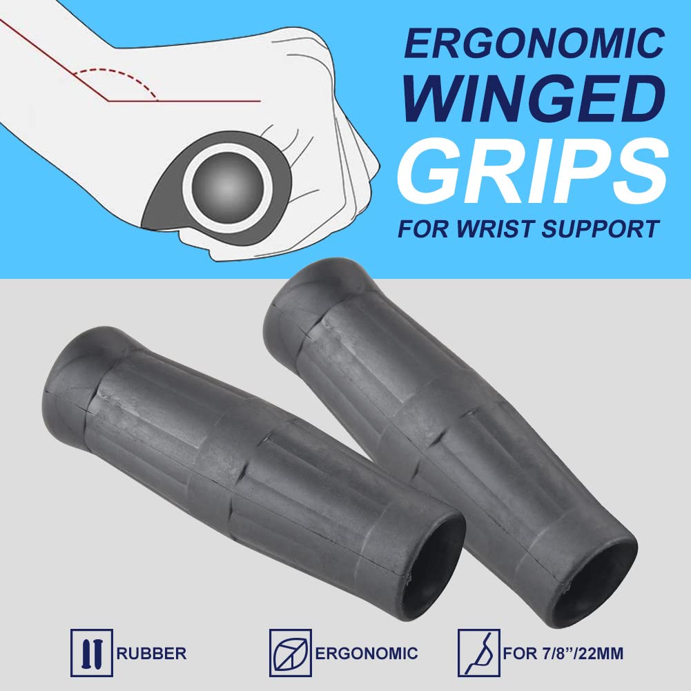 KATUR Motorcycle Hand Grips 7/8''22mm 24mm Rubber Handlebar Grip Retro Rubber Bike Vintage