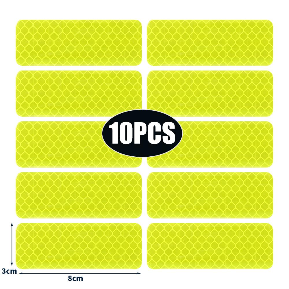 Шлем Предупреждающие Светоотражающие Наклейки Безопасность Автомобиля Водонепроницаемый ПВХ Предупреждающая Полоса Высокой Видимости Ночная Безопасность Рамка Светоотражающая Наклейка