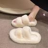 Осень и зима 2025 года мех ягненка интегрированный утолщенный теплый чистый мех ягненка тапочки женские увеличивающие рост шерстяные мопы