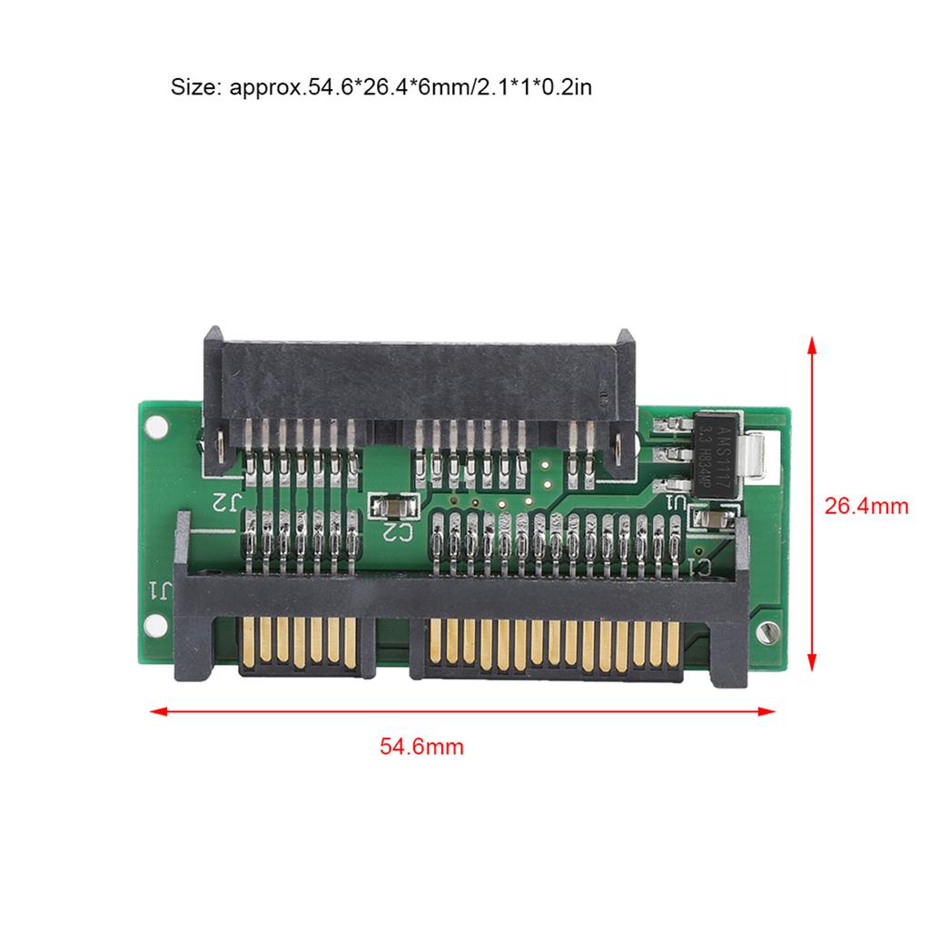 1,8-дюймовая карта-адаптер твердотельного жесткого диска Micro SATA на SATA 2.5 SSD