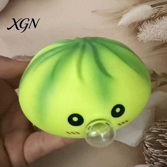 Steamed Bun Sensory Toy Bubble Blowing Cartoon Dumpling Pinch Squeeze Stress Ball Fidget Relief Hand Exercise Relaxation Tool Anti-stress