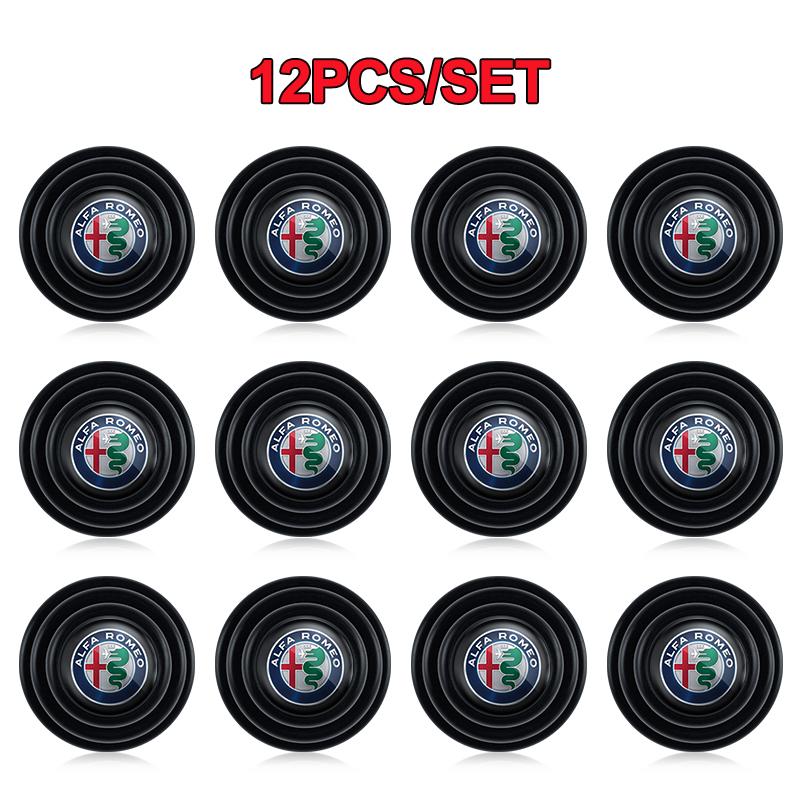 TKJLP1 4/8/12Pcs Car Door Anti-shock Pad Anti-noise Buffer Gasket Auto Interior For Alfa Romeo 4C 159 166 Spider Giulia 156 Mito 147 GT