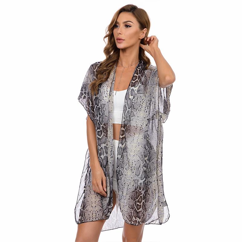 Womens Multiple Styles Beach Breathable Travel Floral Pattern Outdoor Sunscreen Shawl Fashion Leopard Pattern Summer Accessories