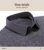 2025 Men's Thick Wool V-Neck Lapel Sweater - Fake Two-Piece Business Knitwear