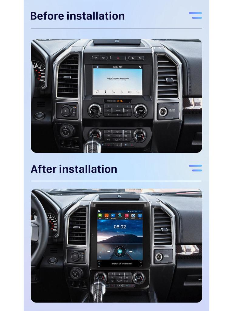 Подходит для Ford Raptor F150 2015-2020 годов выпуска: Android GPS, WiFi, Bluetooth, CarPlay Навигационная система.