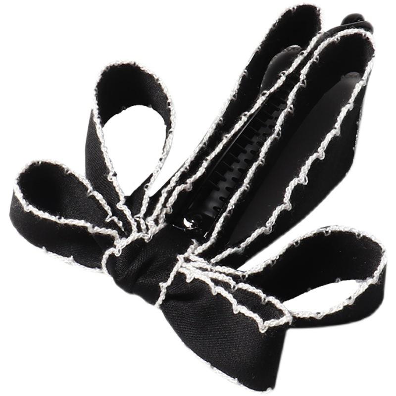 Бантик Заколка-банан для женщин девочек Сладкая высокая прическа конский хвост Фиксирующая заколка для волос Элегантная шпилька Головной убор Простые аксессуары для волос