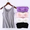 Summer Plus Size Casual Modal Women Camisole with Chest Pad Female Loose Bottoming Sleeveless Vest Tank Top
