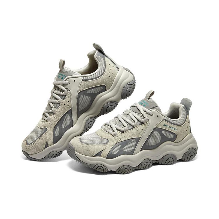Skechers Мужские кроссовки Rover X Mesh Leather Модные Спортивные Низкие Повседневные Серый 237483-GRY