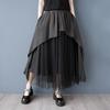 Сетка больших размеров с высокой талией винтажная пэчворк летняя повседневная свободная длинная женская юбка женская юбка