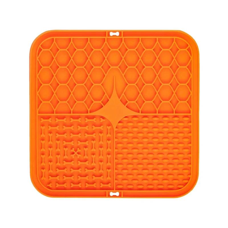 1 шт., подставка для лизания домашних животных, подставка для медленной еды, миска для собак, кошек, щенков, силиконовая подставка для медленной еды, принадлежности для кормления кошек и собак