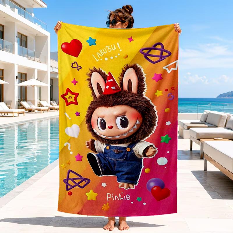 Fantasy Labu-bu Unicorn Journey Beach Towel, Microfiber Beach Towel, Perfect For Pool, Beach, Travel, Home Decor Beach Party Fan gifts