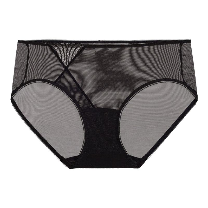 Aimer Women's GONGYU AM23A361 Lace Mesh Mid-Waist Boxer Briefs