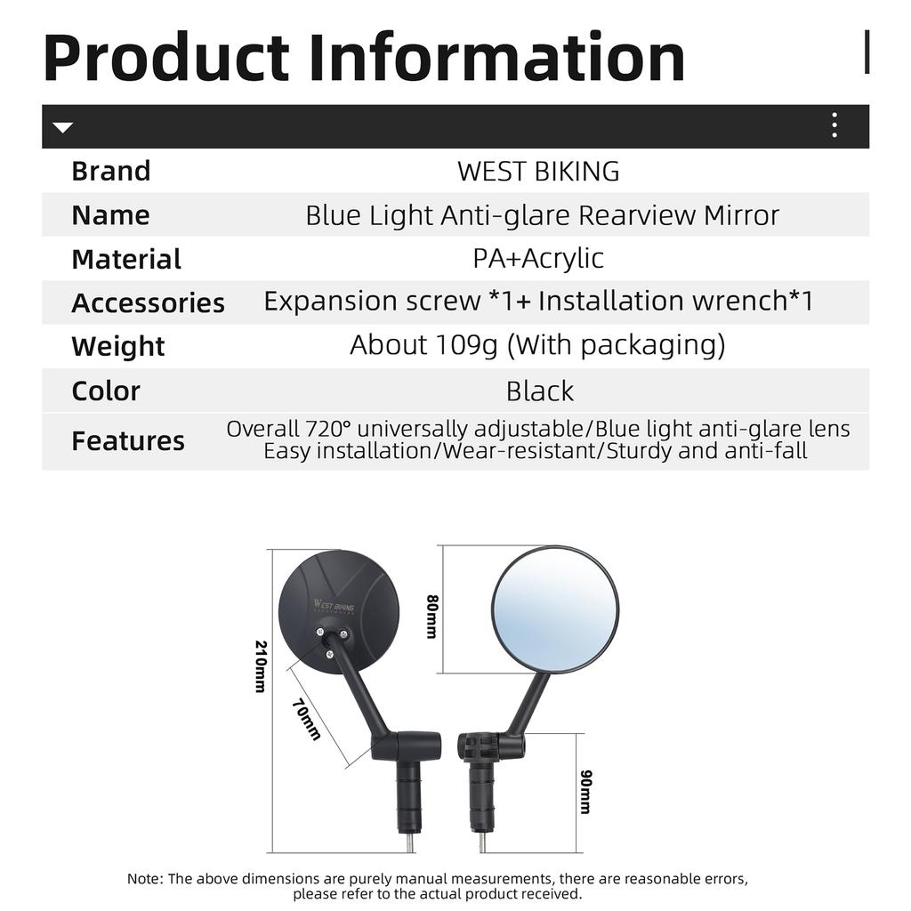 Заглушка на руль велосипеда Зеркало заднего вида Регулируемый руль велосипеда Антибликовое зеркало Складной велосипед