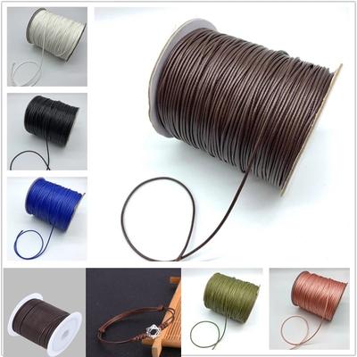 0,5 мм 1 мм 1,5 мм 2 мм черный вощеный хлопковый шнур вощеная нить шнур шнурок ремешок ожерелье веревка для изготовления ювелирных изделий