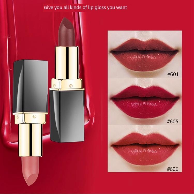 French Genuine Lipstick Women's Plain Makeup Does Not Fade No Stain on Cup Durable Waterproof and Sweatproof Moisturizing and Nourishing