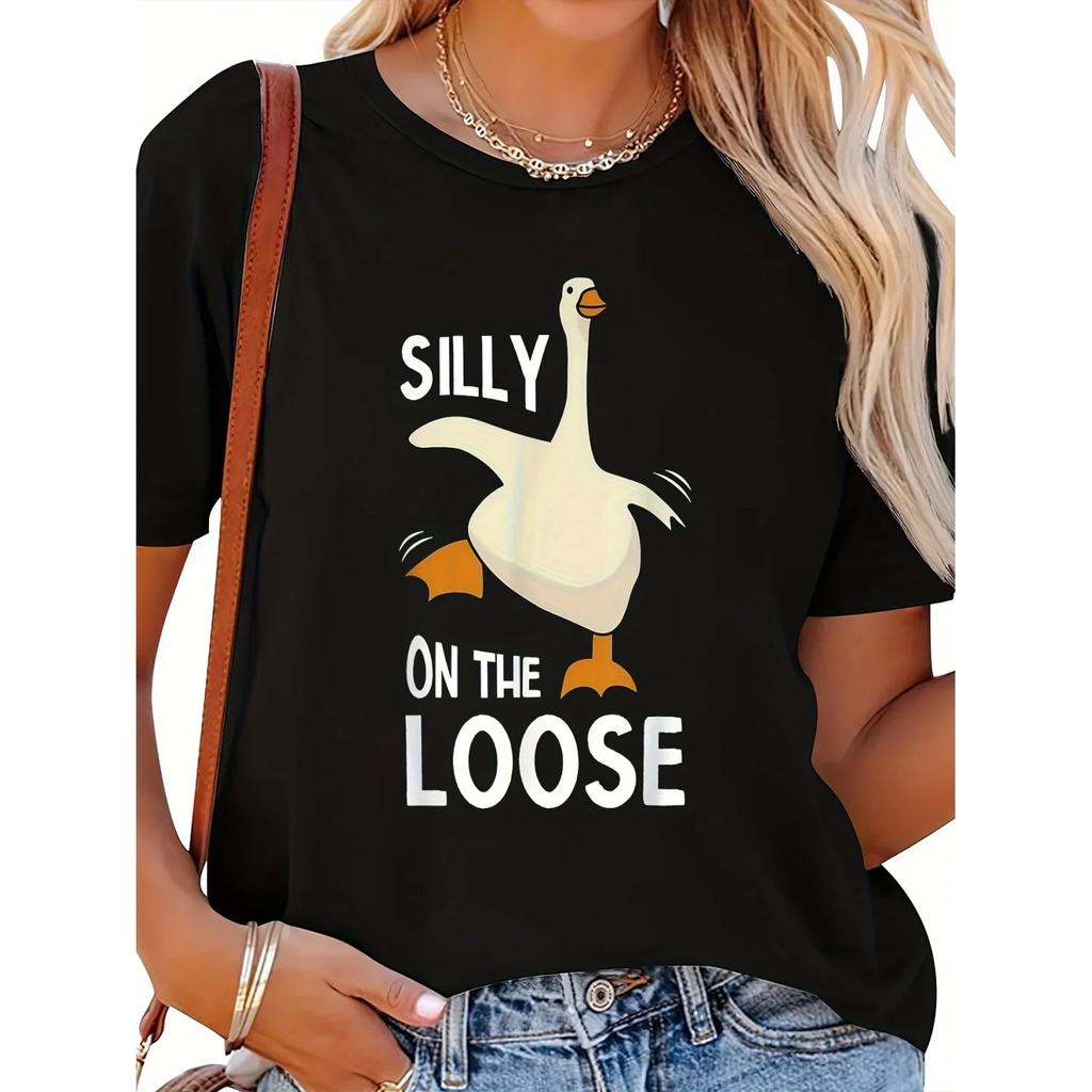 On The Loose Women T-shirt Short Sleeve Tees Women New Style Women's T shirt Tee Tops Fashion Clothing tops for women cute tops