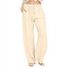 Plus Size Women's Fashion Casual Solid Color Print Loose High Waist Trousers Pants & Capris EMA