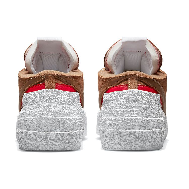 Sacai x Nike Blazer Low British Tan Унисекс Кроссовки Светло-британский-загар Белый Университетский-красный DD1877-200