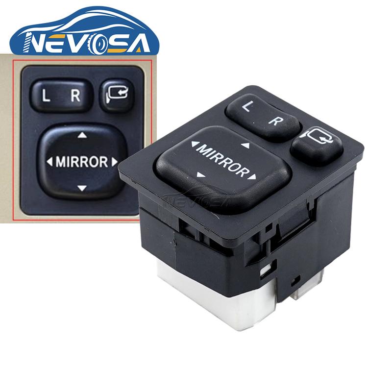 NEVOSA 84872-52040 Кнопка регулировки переключателя складывающегося зеркала заднего вида Для Toyota Corolla Scion Rav4 Vios Camry Lexus 84870-28020