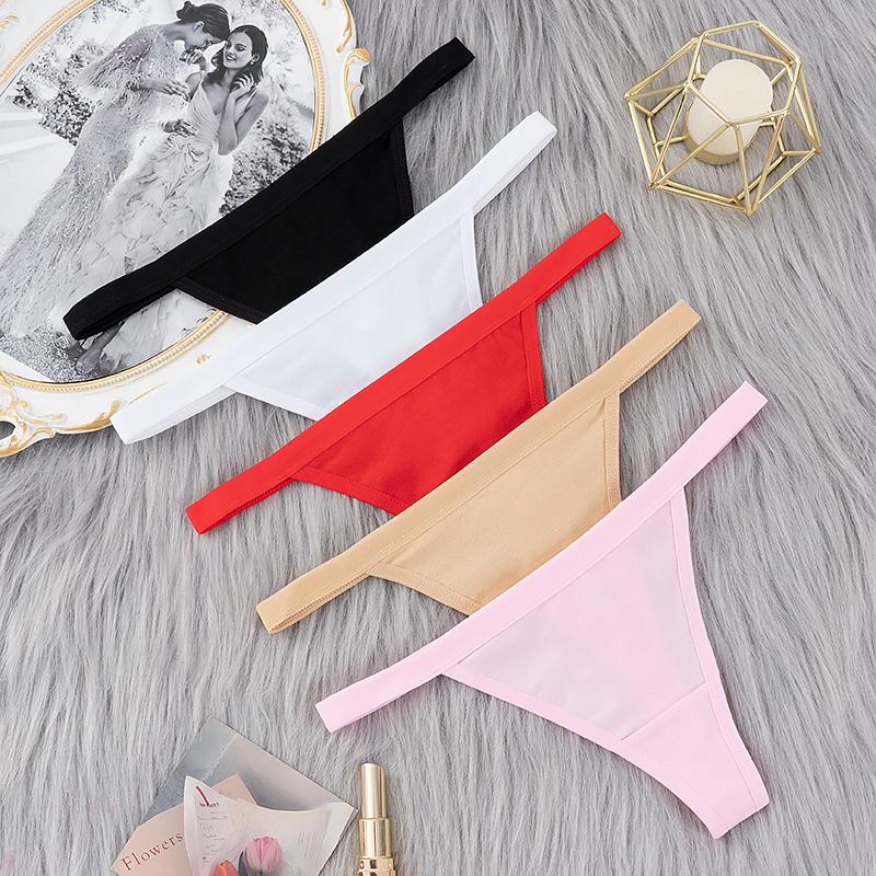 Sexy Women Cotton G String Thongs Low Waist Panties Ladies Seamless Underwear