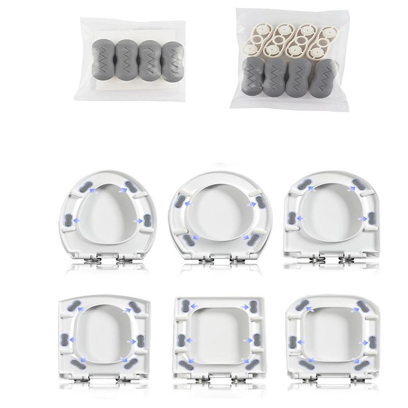 4 шт. бампер для сиденья унитаза, бамперы для сиденья биде с прочным буфером и функцией клейкости для крепления биде, сохраните сиденье унитаза