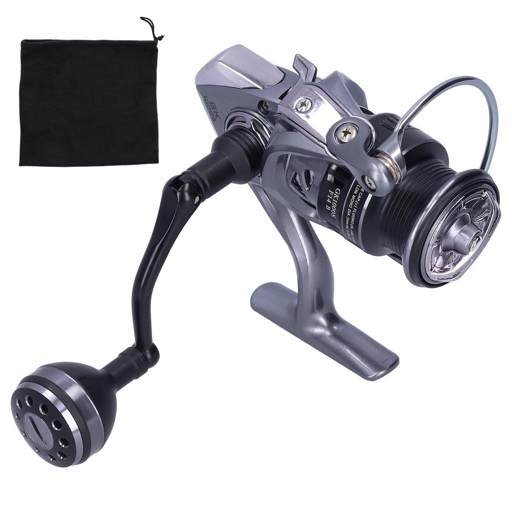 Безынерционная катушка с 13+1 подшипниками 5.2:1 Передаточное число Складная ручка Рыболовная катушка Рыболовный аксессуар(GK1000S )