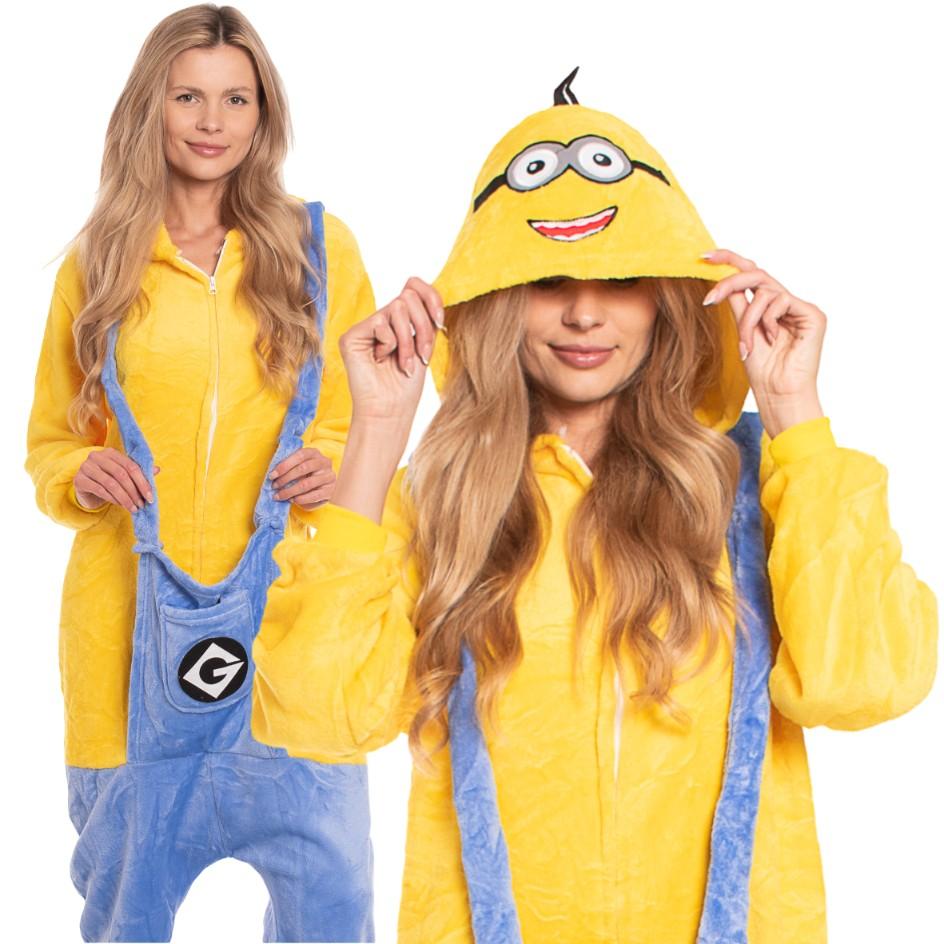 Piżama damska kombinezon kigurumi onesie kostium minionek żółty 165-175 l