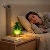 Mini Tree Lamp Origami Christmas Night Light, 3D Printed Xmas Lamp, Battery Decorative Tabletop Light Operated for Home Bedroom Holiday Party Festive