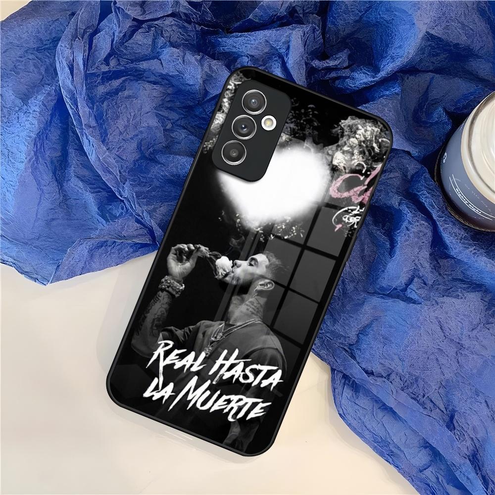 Rapper Anuel AA Real Hasta La Muerte Phone Case for Samsung S25 S24 S30 S21 S23 S20 S22 Fe S10 E S9 Note 20 Pro Ultra Plus glass