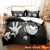 Каваии Чашкахед Магмен Аниме Игра Кровать Принт Комплект Постельного Белья Пододеяльник Наволочка Комплект Постельного Белья Льняная Простыня Покрывало Полный Размер